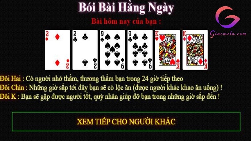 Gieo quẻ bói bài chính xác nhất hàng ngày theo bài 52 lá