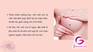 Nốt ruồi trên ngực phụ nữ ý nghĩa gì