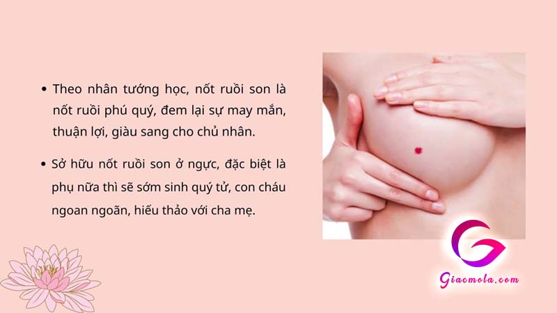 Nốt ruồi trên ngực phụ nữ ý nghĩa gì